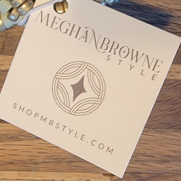 Meghan Browne Style Lynn Mint 5 Strand Mixed Texture Boho Bracelets - Picture 9 of 14